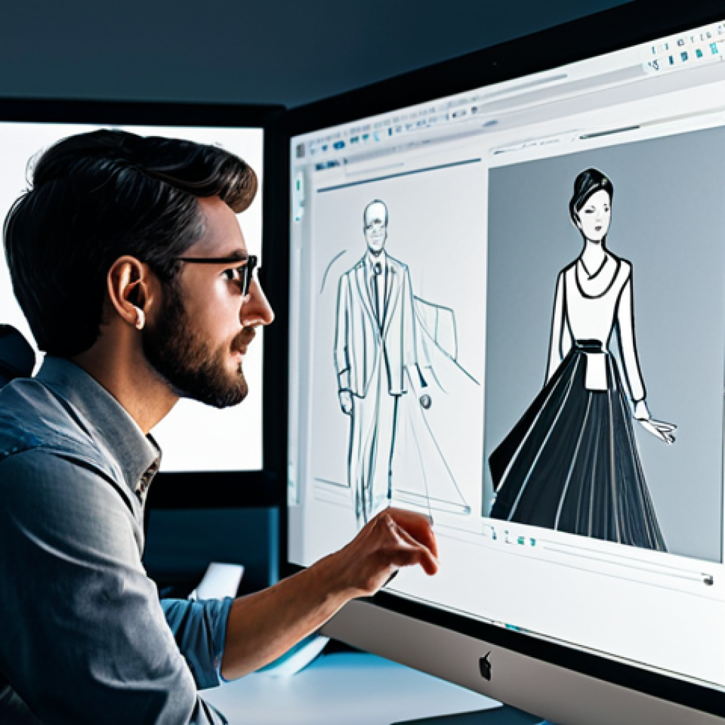 A professional male character designer and a female art director, both in modest business casual attire, are collaboratively reviewing a digital portfolio displayed on a large, high-resolution monitor in a modern, brightly lit creative studio. The screen showcases intricate character concept art, including early sketches, detailed wireframes, and final renderings, illustrating the designer's iterative process and technical mastery. Their expressions are focused and engaged in a constructive discussion. The scene emphasizes artistic vision, problem-solving, and a professional work environment. safe for work, appropriate content, fully clothed, professional, perfect anatomy, correct proportions, natural pose, well-formed hands, proper finger count, natural body proportions, high quality photography.