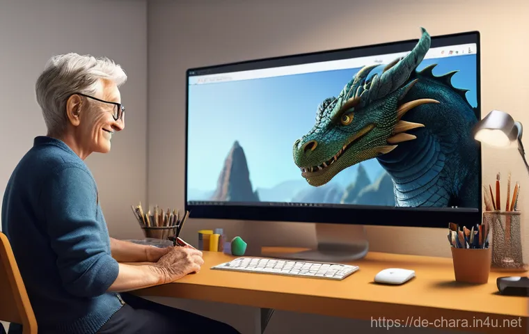 캐릭터디자이너 연봉 협상 팁 - **A character designer utilizing AI tools as an assistant.**
    A creative male character designer,...