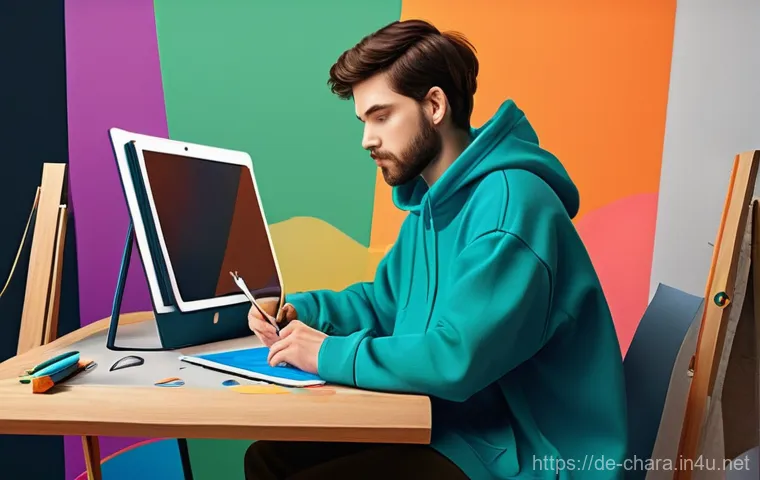 캐릭터디자인 학습에서 동기부여 유지법 - **Prompt:** A curious and thoughtful character artist, wearing a casual yet stylish outfit such as a...