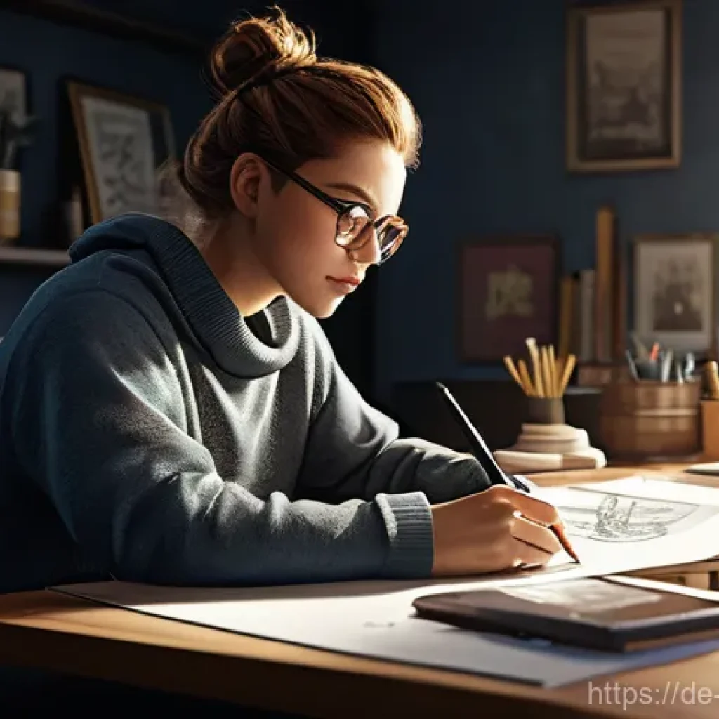 캐릭터디자인 직무에서의 성과 관리 팁 - **Prompt 1: "The Visionary Character Designer's Studio"**
    A highly detailed, professional digita...