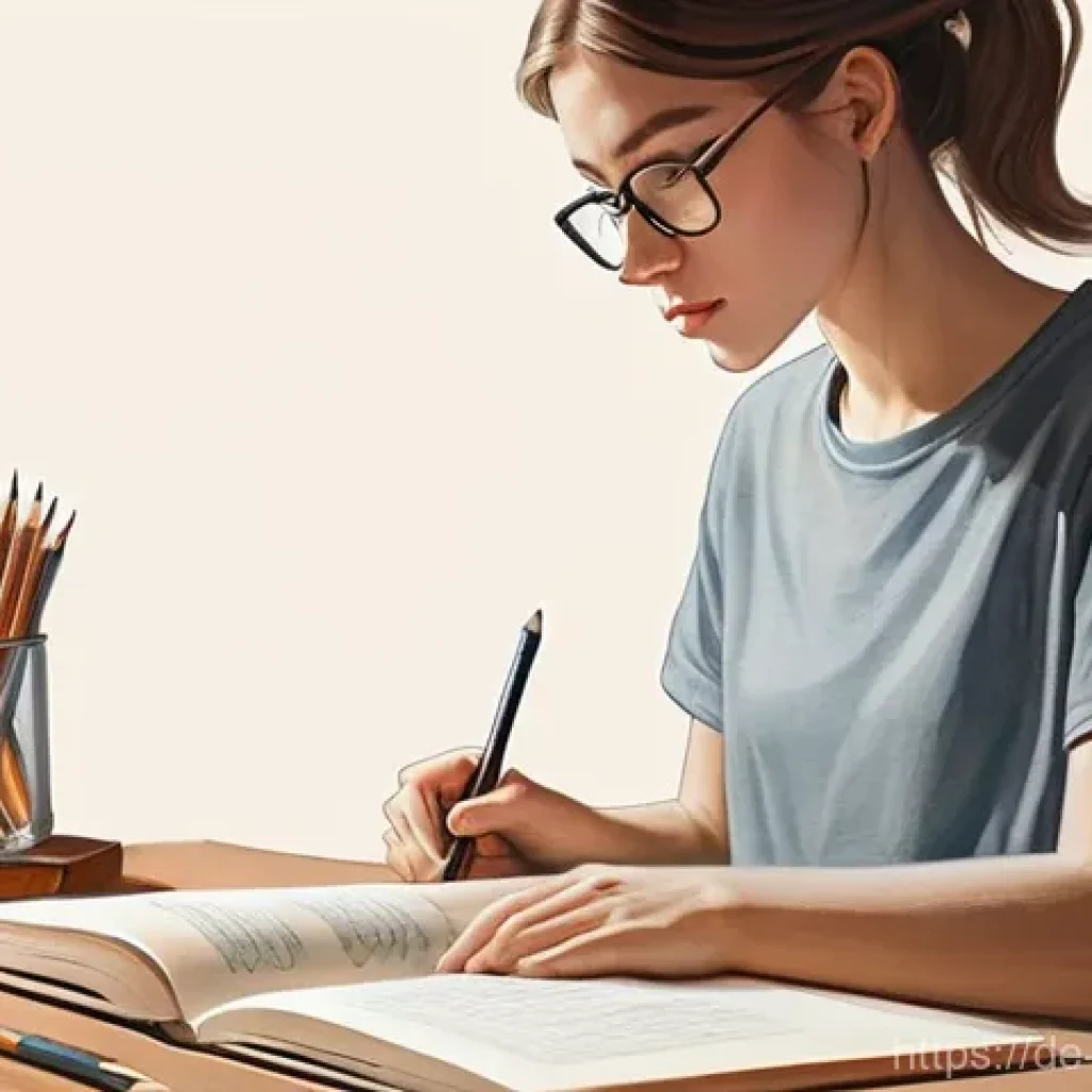 캐릭터디자인 자격증 시험을 위한 학습 자료 - **Prompt 1: Foundations of Character Design**
    "A young female artist, around 20 years old, with ...