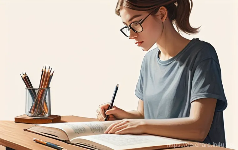 캐릭터디자인 자격증 시험을 위한 학습 자료 - **Prompt 1: Foundations of Character Design**
    "A young female artist, around 20 years old, with ...